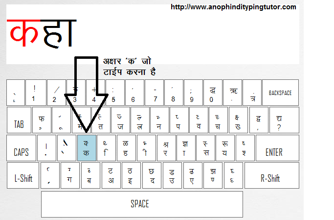 hindi typing learn